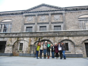 Girls in front of Grace's Castle. Lovely ladies!