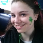 My sparkly, green shamrock for St. Paddy's day in Dublin!