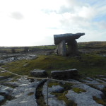 If I remember correctly, this was a stone tomb. It was pretty cool - and the rocks throughout the Burren were fantastic! All over the ground, there were lines, like fissures, carved out from glaciers and water.