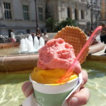 Gelato and fountains in Nice - felt like Italy!?