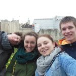 Outside the Tower of London. (Yes, we took an 'us-ie' at a place where someone was beheaded)