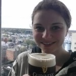 Drinking a Guinness, overlooking all of Dublin city.