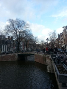 The canals of Amsterdam are beautiful.