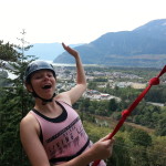 "Falling" off a cliff in the Bluffs - close to Pixie's Corner. Such an awesome day!